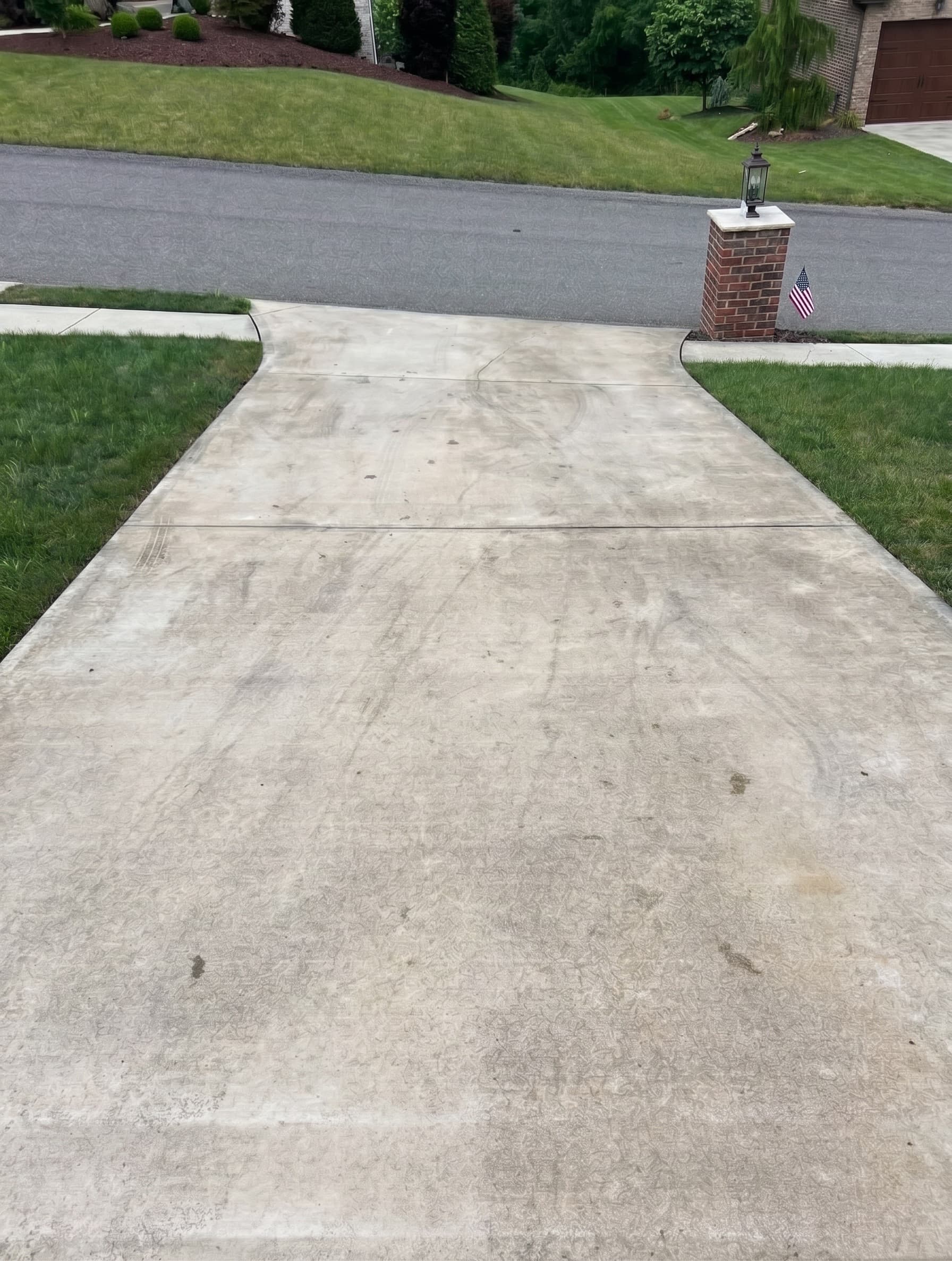 Concrete driveway before