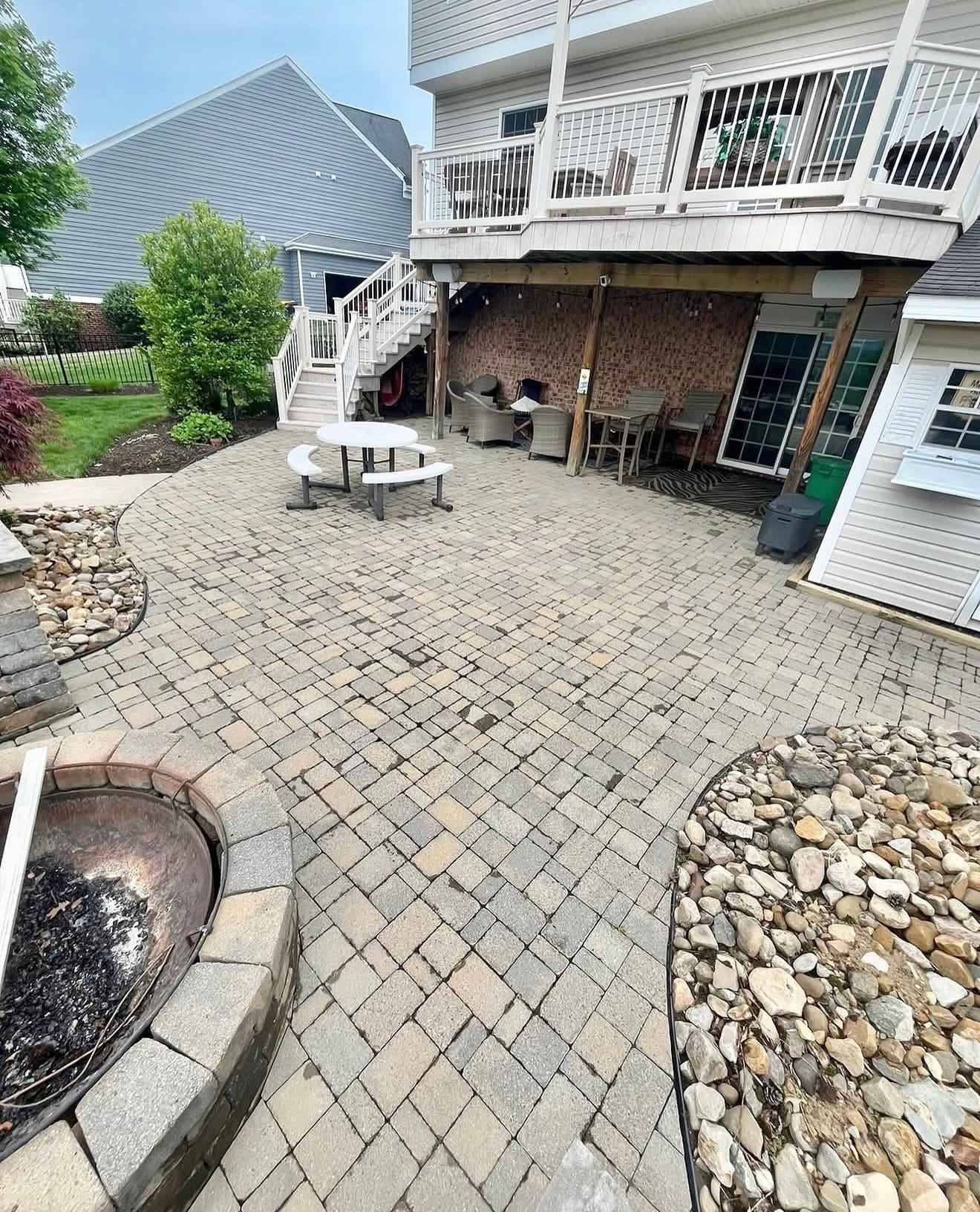 Back patio after