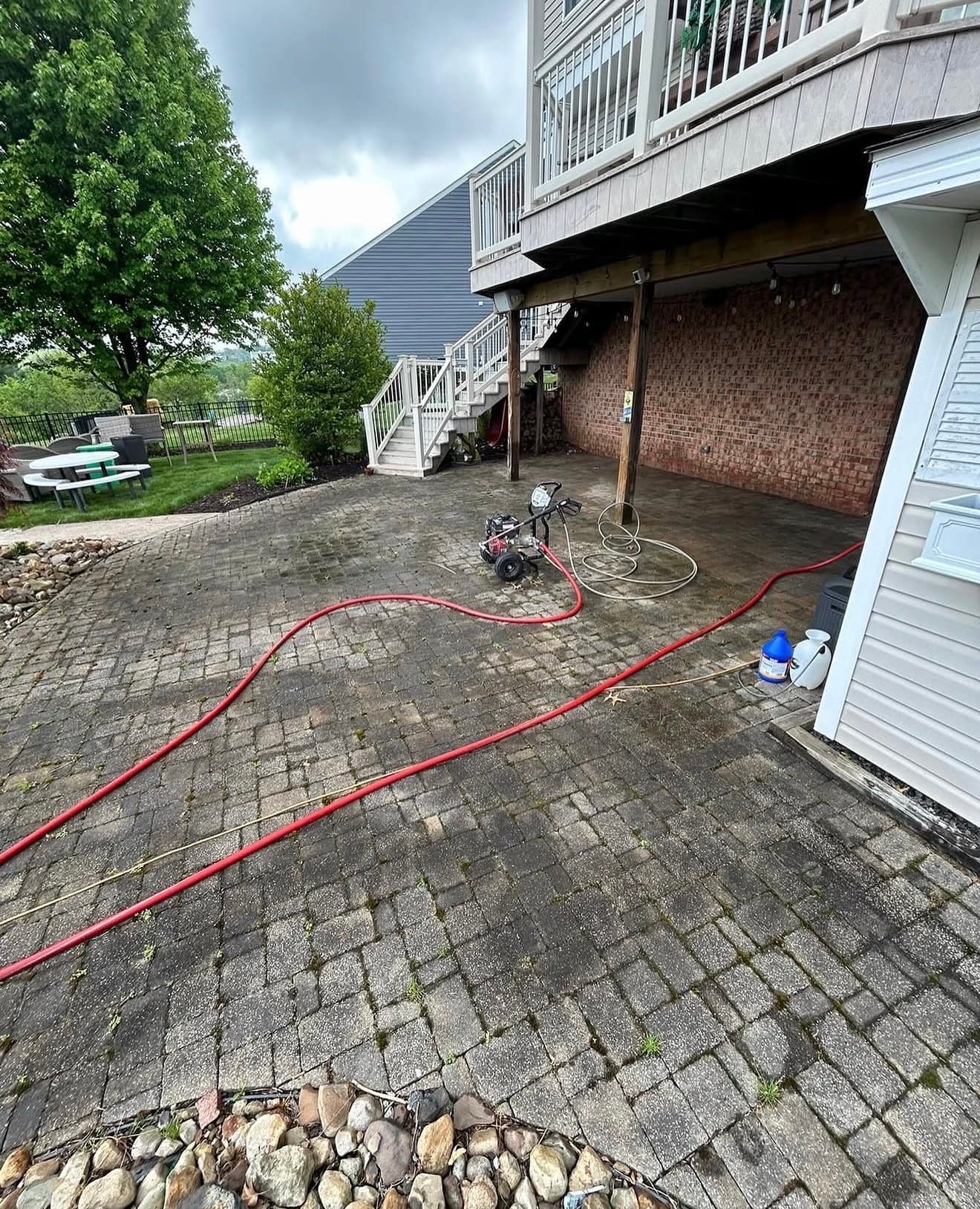 Back patio before